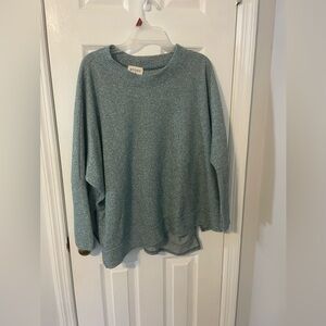 Teal Story Micro Waffle Knit Sweater